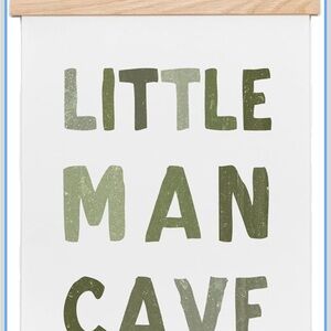 Little Man Cave Green Art Poster